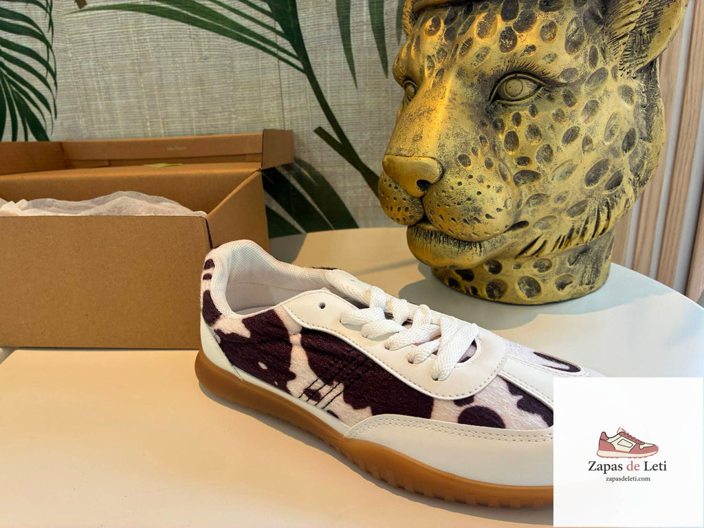 Ref. 2272 Zapatillas blancas cow print