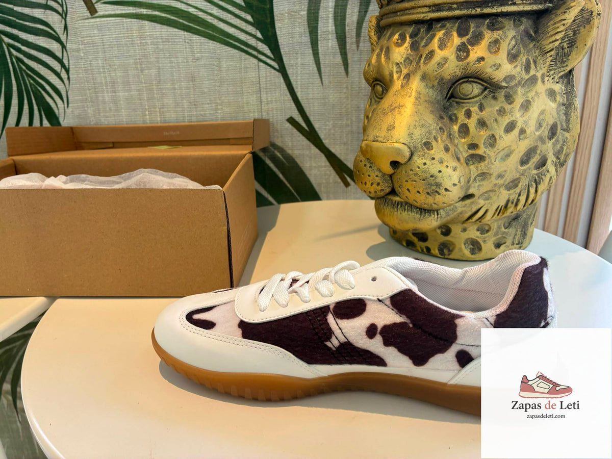 Ref. 2272 Zapatillas blancas cow print